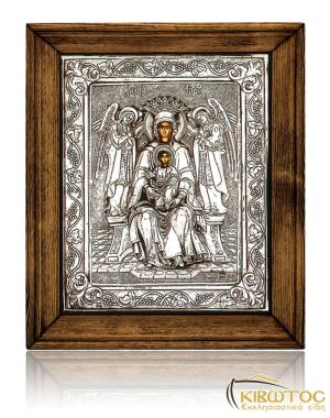 Εικόνα Ασημένια Παναγία Πλατυτέρα 27x23cm