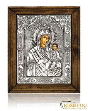 Εικόνα Ασημένια Παναγία Γλυκοφιλούσα Ρωσσική