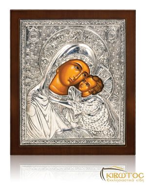 Εικόνα Ασημένια Παναγία Γλυκοφιλούσα 
