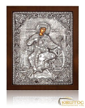 Εικόνα Ασημένια Αγία Αικατερίνη 