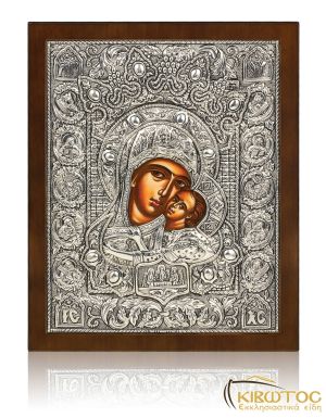 Ασημένια Εικόνα Παναγία Γλυκοφιλούσα