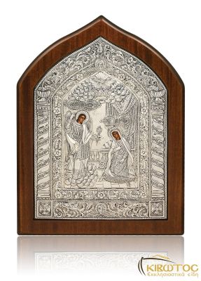 Εικόνα Ασημένια Ευαγγελίστρια της Τήνου 40x30cm