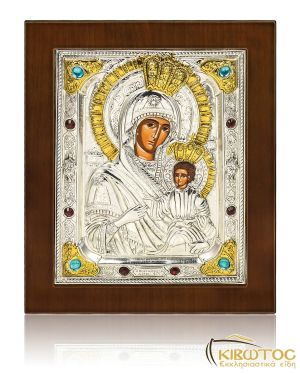 Εικόνα Ασημένια Παναγία Πορταΐτισσα 26x21