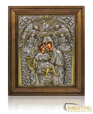 Εικόνα Ασημένια Παναγία Άξιον Εστί 48x40cm