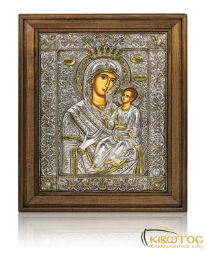 Εικόνα Ασημένια Παναγία η Οδηγήτρια 50x40cm