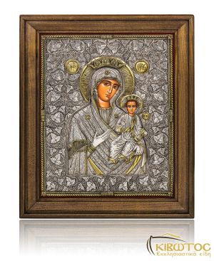 Εικόνα Ασημένια Παναγία Αμόλυντος 48x40cm