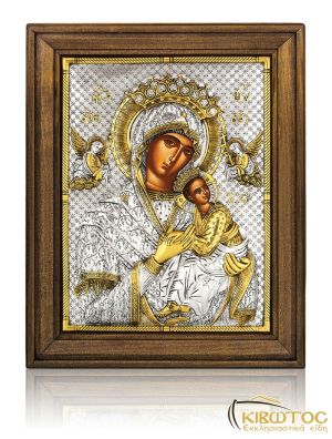Εικόνα Ασημένια Παναγία Αμόλυντος 58x45cm