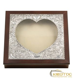 Στεφανοθήκη Σχέδιο Καρδία Ασήμι 925°