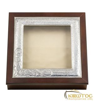 Στεφανοθήκη Τετράγωνη με Λουλούδι