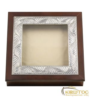 Στεφανοθήκη Τετράγωνη με σχέδιο Φύλλα