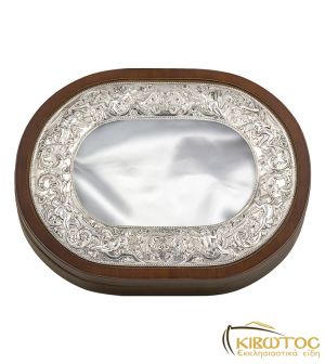 Στεφανοθήκη Ασημένια Οβάλ