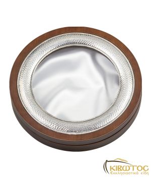 Στεφανοθήκη Ασημένια Στρόγγυλη 