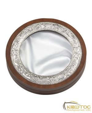 Στεφανοθήκη Ασημένια με Λουλούδι