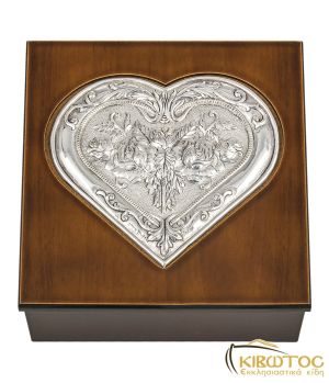 Στεφανοθήκη Ασημένια με Λουλούδι