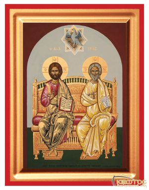 Εικόνα Αγία Τριάδα Μεταξοτυπία