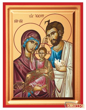 Εικόνα Αγία Οικογένεια Μεταξοτυπία