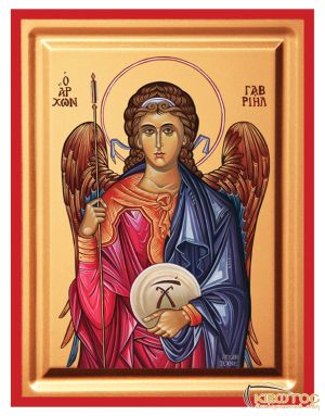 Εικόνα Αρχάγγελος Γαβριήλ Μεταξοτυπία