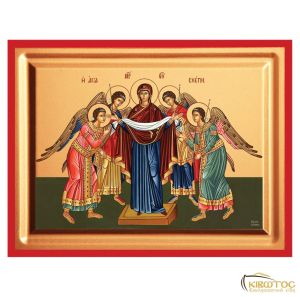 Εικόνα Αγία Σκέπη Μεταξοτυπία