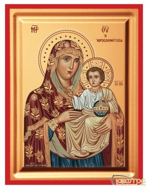 Εικόνα Παναγία Ιεροσολυμίτισσα Μεταξοτυπία