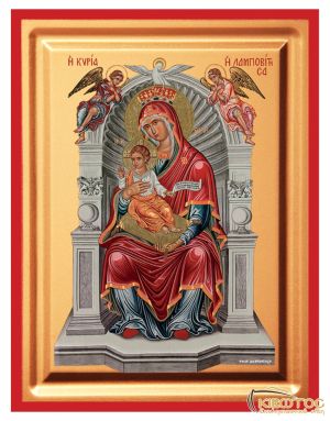 Εικόνα Η Κυρία η Λαμποβίτισσα Μεταξοτυπία