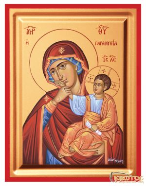 Εικόνα Παναγία Παραμυθία Μεταξοτυπία