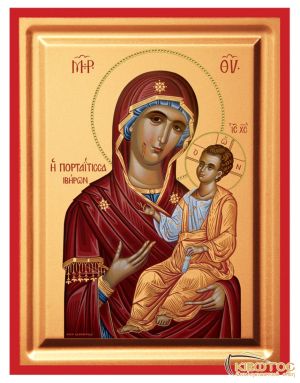 Εικόνα Παναγία η Πορταΐτισσα Μεταξοτυπία