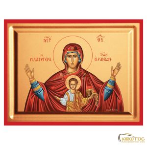 Εικόνα Παναγία Πλατυτέρα των Ουρανών Μεταξοτυπία