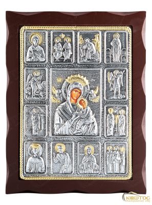 Εικόνα Παναγία Αμόλυντος Μεταλλική