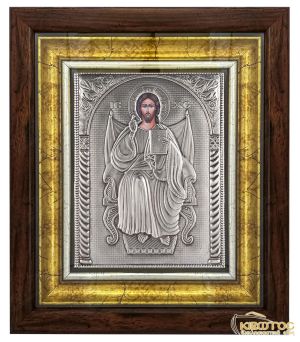 Εικόνα Ιησούς Χριστός Ένθρονος με Κορνίζα