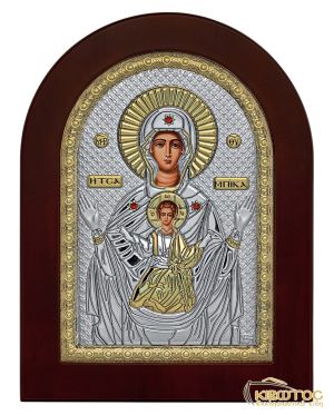 Εικόνα Ασημένια Παναγία η Τσαμπίκα Οβάλ