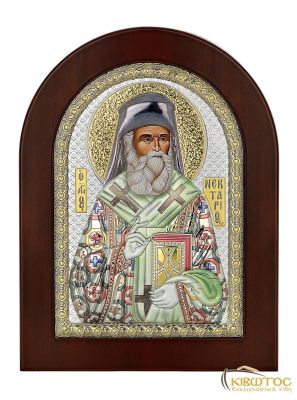 Εικόνα Ασημένια Άγιος Νεκτάριος Οβάλ