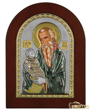 Εικόνα Ασημένια Άγιος Στυλιανός Οβάλ