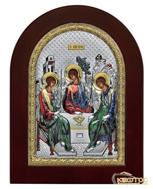 Εικόνα Ασημένια Αγία Τριάδα Οβάλ