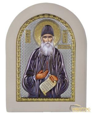 Εικόνα Ασημένια Άγιος Παΐσιος Οβάλ