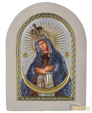 Εικόνα Ασημένια Παναγία Των Άστρων Οβάλ