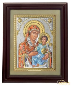 Παναγία Ιεροσολυμίτισσα Κορνίζα Τζάμι Πολύχρωμη