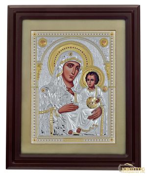 Παναγία Ιεροσολυμίτισσα Κορνίζα Τζάμι Χρωματιστή