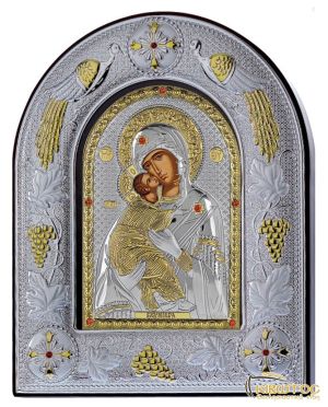 Εικόνα Παναγία του Βλαδιμίρ Ασημένια Χειροποίητη
