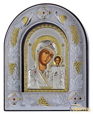 Εικόνα Παναγία του Καζάν Ασημένια Χειροποίητη