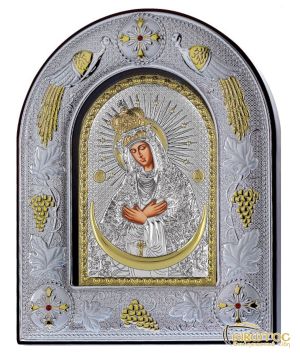 Εικόνα Παναγία Των Άστρων Ασημένια Χειροποίητη