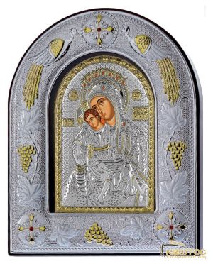 Εικόνα Παναγία Κύκκου Ασημένια Χειροποίητη