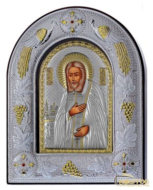Εικόνα Άγιος Σεραφείμ Ασημένια Χειροποίητη