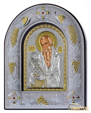 Χειροποίητη Ασημένια Εικόνα Άγιος Στυλιανός