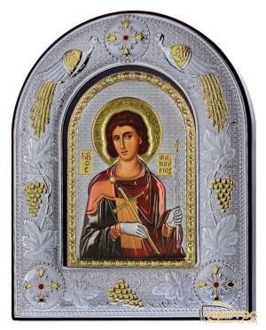 Εικόνα Άγιος Φανούριος Ασημένια Χειροποίητη