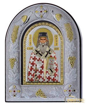 Εικόνα Άγιος Διονύσιος Ζακύνθου Ασημένια Χειροποίητη