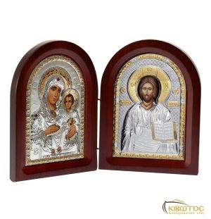 Εικόνα Δίπτυχη Παναγία Ιεροσολυμίτισσα και Χριστός