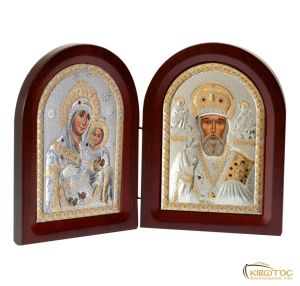 Εικόνα Δίπτυχη Παναγία Βηθλέεμ και Άγιος Νικόλαος