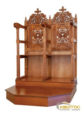 Στασίδι Ψαλτών Δύο Θέσεις με Βάθρο 944