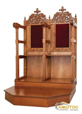 Στασίδι Ψαλτών Δύο Θέσεις με Βάθρο 945