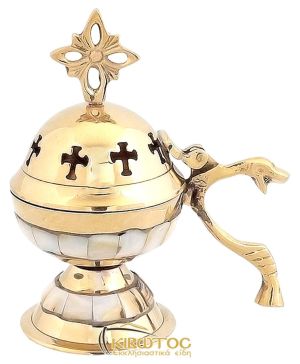 Λιβανιστήρι Θυμιατό Μπρούτζινο με Φίλντισι